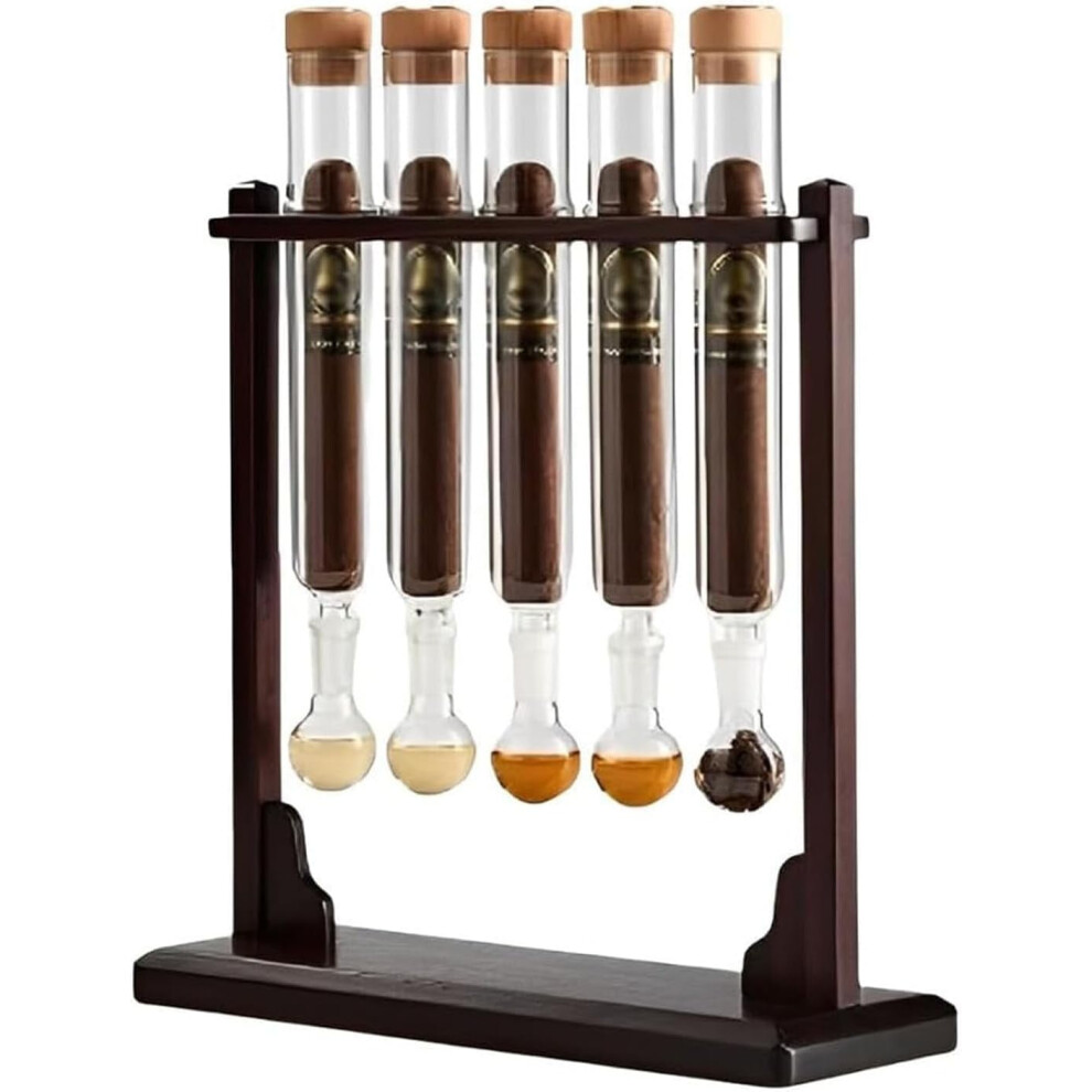 Cigar Flavor Injector Humidifier Kit with Glass Tube & Wooden Base, Airtight Cap for DIY Infusion â Compatible with Cigars
