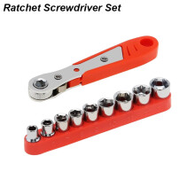 Right Angle Ratchet Wrench Screwdriver Socket Nut Set Metric Screw Driver Bit 1/4 Hexagon Handle Drive Torx Slot Hand Tool 90