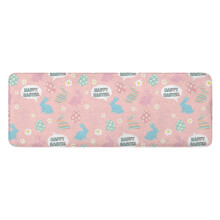 Roze keukenloper met tekstballon, 17x47 inch