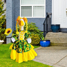 Sunflower Goose Costume Set for Outdoor Decor