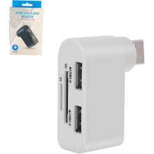 Draaibare USB 2.0-hub met 4 poorten en 480 Mbps