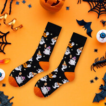 Halloween-aiheiset polvisukat, unisex, venyvät