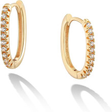 Kuutiollinen zirkonia Huggie-korvakorut, 14k kullatut, pienet