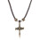 Collier croix vintage unisexe avec chaîne en maille pull 1