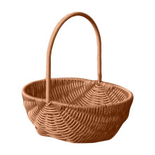 Hand-Woven Rattan Flower Basket – Weather-Resistant,