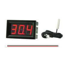 High Accuracy -50-120 Digital Single Display 4-30V with 100cm Metal Probe for Car Room Indoor