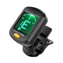 Clip On Electric Guitar Tuner LCD Display 360 Degree Rotating Electronic Tuner for Guitar, Ukulele, Violin, Banjos