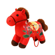 Bréagán Plush Capall Traidisiúnta na Síne 20cm