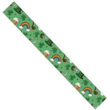 Green Faux Linen Table Runner 13.8 x 108 in