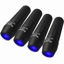 Lampe torche UV 365 nm portable LED à lumière noire (lot de 4)
