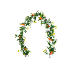 Easter Carrot Garland – 6ft Artificial Vine with Flowers