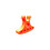 Cykelstyrfäste Orange 2-pack 14,3 cm 1