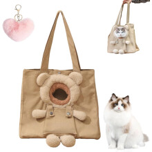 Bolso bandolera para mascotas de tela Oxford para perros pequeños y gatos.