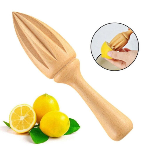 Manuell citruspress i trä för apelsin och citron 1