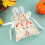 Bunny Ear Floral Drawstring Gift Pouch 1
