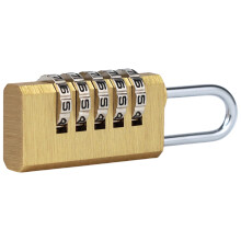 Sturdy Solid Brass Combination Padlock with Dials Code Hardened Steel Shackles for Cut Resistance Safeguarding
