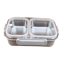 Boîte de conservation alimentaire en acier inoxydable avec couvercle 22,5 cm
