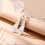 Hammer Square Bar Drop Earrings 14K Gold Plated 925 4