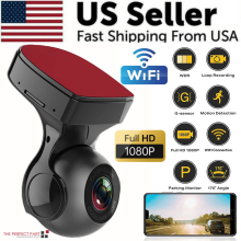 170  WiFi Dash Cam Recorder Car Camera HD 1080P Car DVR Vehicle Video G-Sensor