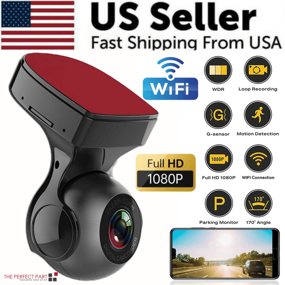 170 Wifi Dash Cam Recorder Car Camera Hd 1080P Car Dvr Vehicle Video G-Sensor 9426043193959