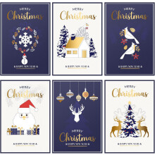 30-Pack Christmas Cards with Envelopes & Stickers, 4x6", Assorted Holiday Greetings for Friends & Family