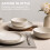 12-Piece Stoneware Dinner Plates Bowls Set, Microwave and Dishwasher Safe, Stackable Matte Glaze Kitchenware for 4 People 5