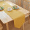 Sheer Polyester Table Runner Yellow 30x210cm 1