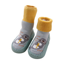 Toddler Slipper Socks Anti Skid Baby Sock Shoes for Walking Infant Moccasins Animal Crib Shoes Sock With Grips,, 15