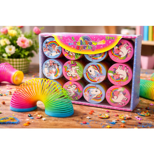 Walking Rainbow Unicorn Magic Spring 12 Pack Slinky 2