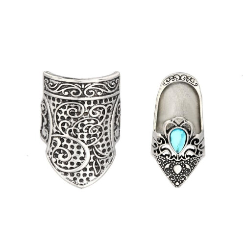 Retro Metal Thimble Finger Protector 2 pcs