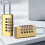 Sturdy Solid Brass Combination Padlock with Dials Code Hardened Steel Shackles for Cut Resistance Safeguarding 5