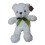 Ours en peluche avec nœud papillon blanc 30 cm 1