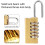 Sturdy Solid Brass Combination Padlock with Dials Code Hardened Steel Shackles for Cut Resistance Safeguarding 7