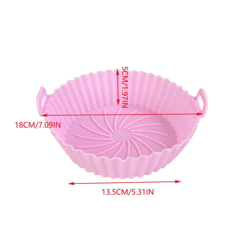 Silikon-Airfryer-Einlage rund 1er-Pack Rosa 2