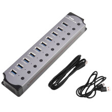 Hub USB 3.0 de 10 puertos con interruptores individuales