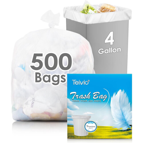 Μικρές σακούλες απορριμμάτων Clear4Gallon500Count