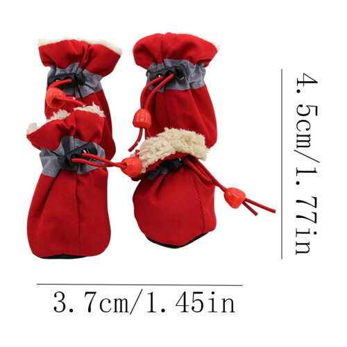 Μπότες για σκύλους με επένδυση fleece και ανακλαστικές λωρίδες – Σετ 4 τεμαχίων 2