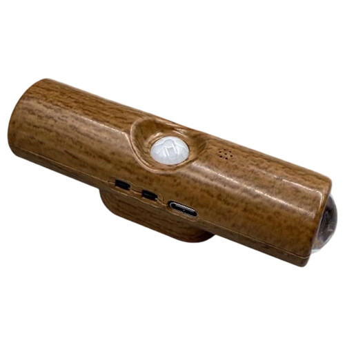 Applique murale œil de chat, aspect bois, rechargeable, LED 3 couleurs 1