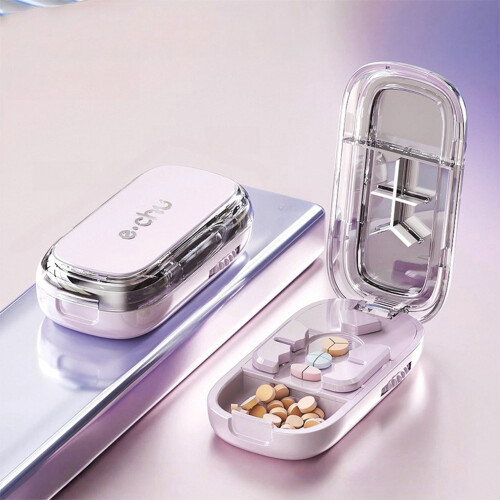Adjustable Pill Cutter & Organizer Box – 1/2, 1/3, 1/4 Splitter with Accurate Centering Alignment 1