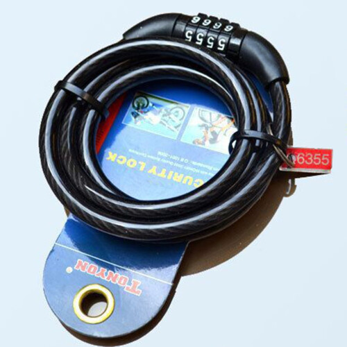 Cycle Lock 1Pack Coded Lock for Bicycle Security 8*47.2in Black 2