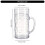 Glass Dimpled Beer Mug with Ergonomic Handle 16 oz 2