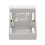 kenable Double Gang Desk Mount Angled Back Box for 85mm x 85mm Faceplates White 2