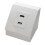kenable Double Gang Desk Mount Angled Back Box for 85mm x 85mm Faceplates White 4