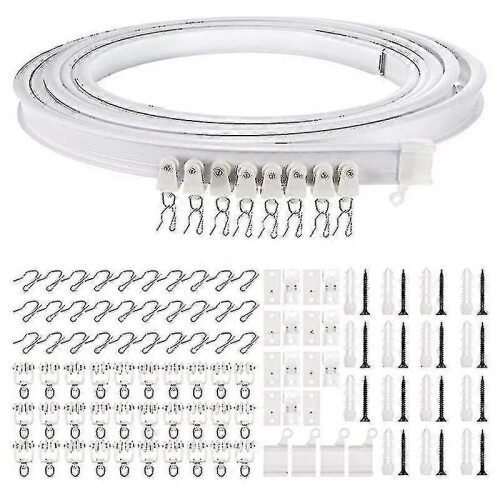 (4m) 1-5 Meters Bendable Ceiling Curved Curtain Track Flexible Ceiling Curtain