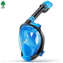 (L to XL, Blue) Underwater Full Face Snorkel Diving Mask Anti Fog Full Face Snorkeling-lian