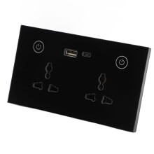 Prese spettro intelligente da parete 2.4G WiFi con interruttore touch, caricatore USB e Type-C, 95-250V