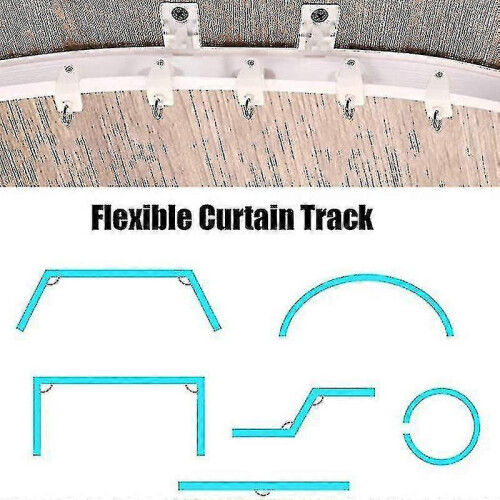 (2m) 1-5 Meters Bendable Ceiling Curved Curtain Track Flexible Ceiling Curtain 2