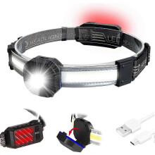 Headlamp Headlamp Taillight 10 Modes Rechargeable 500 Lumen 90 Adjustable Headlamp Gobeam Waterproof Headlamp for Camping Hiking Building