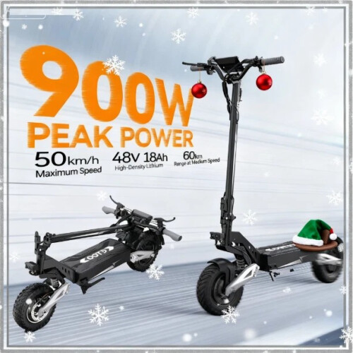 OOTD T10 Electric scooter Offroad 900W 48V 18AH battery 50kmh 11 Inch