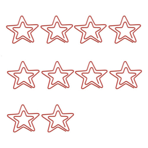 Star-Shaped Paper Clips – 10-Pack for Office, Planning &